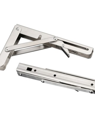 2pcs Stainless Steel Folding Stand Table Bracket Shelf Bench 200kg Load Heavy bracket for Wall Shelf Bracket