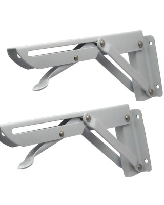 2pcs Stainless Steel Folding Stand Table Bracket Shelf Bench 200kg Load Heavy bracket for Wall Shelf Bracket