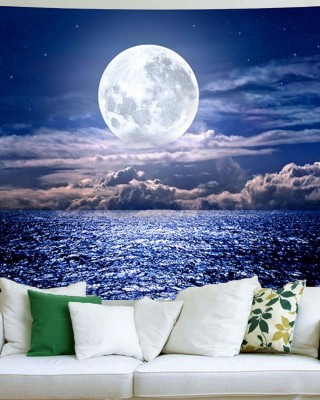 3D Print Sea Moon Night Tapestry Wall Hanging Home Decoration For Living Room Bedroom Office Wall Cloth Supplies